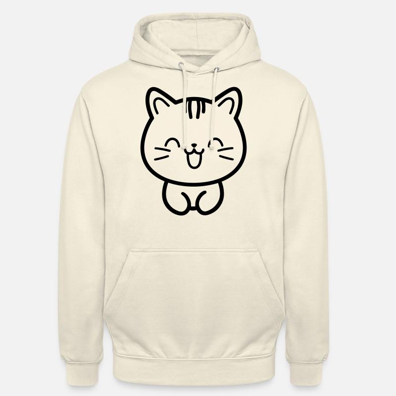 chat - Sweat-shirt à capuche unisexe - vanille