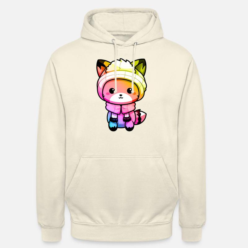 Fuchs Winter Tier Bunt Comic - Unisex Hoodie - Vanille-Milchshake