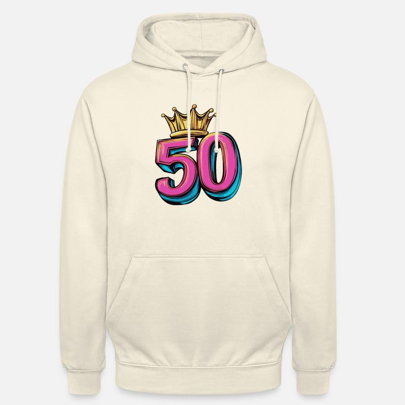 Couronne à 50 chiffres - Sweat-shirt à capuche unisexe - vanille