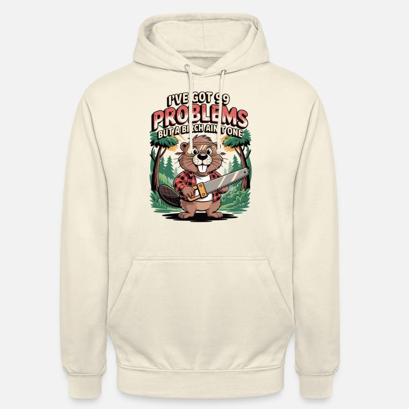 Biber-Spruch: Kein Problem mit Birke - Unisex Hoodie - Vanille-Milchshake
