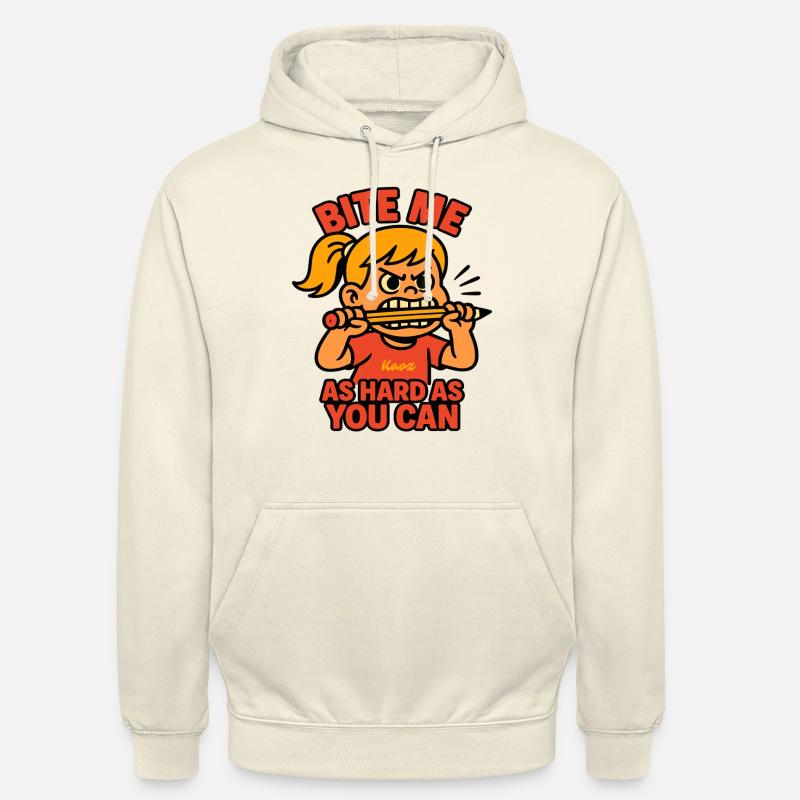 Beiß mich! Comic-Mädchen mit Wutanfall - Unisex Hoodie - Vanille-Milchshake