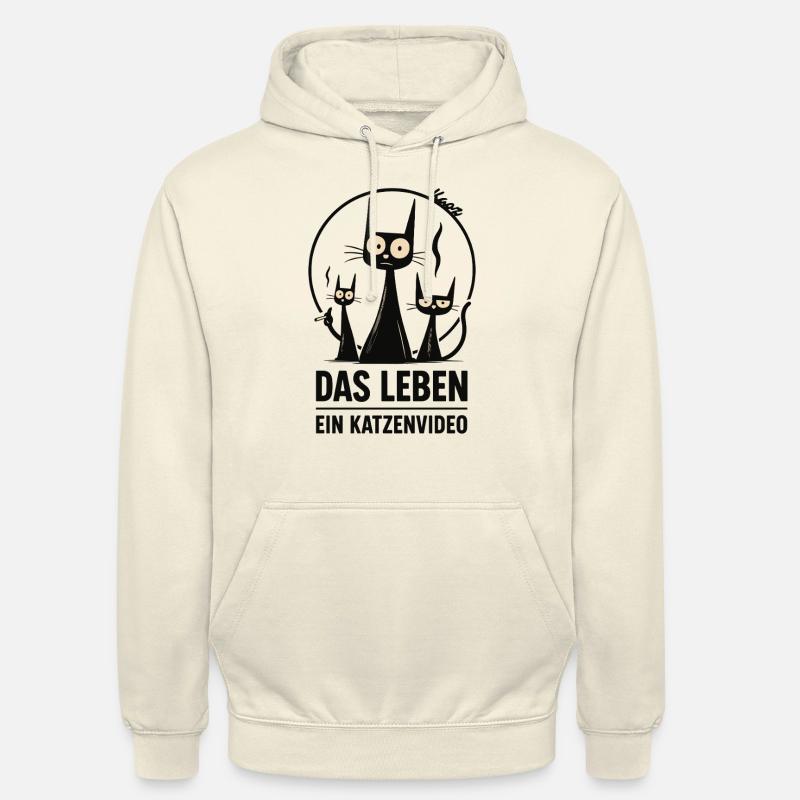 Das Leben: Ein Katzenvideo - Unisex Hoodie - Vanille-Milchshake