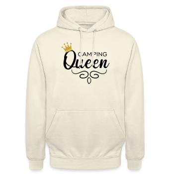Camping Queen - Unisex Hoodie - Vanille-Milchshake - Vorne - Alina (178cm) & Michal (187cm)