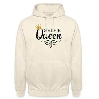 Selfie Queen - Unisex Hoodie - Vanille-Milchshake - Vorne - Alina (178cm) & Michal (187cm)