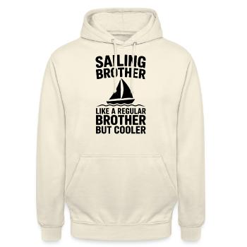 Segeln Spruch Bruder Segler Segeln Geschenk - Unisex Hoodie - Vanille-Milchshake - Vorne - Alina (178cm) & Michal (187cm)