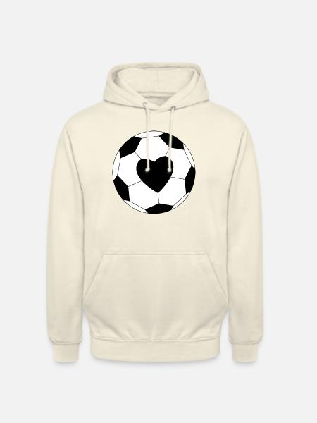 Fußball mit Herz - Unisex Hoodie - Vanille-Milchshake
