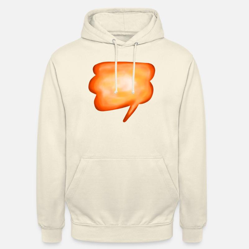 Bulle orange de discours d’aquarelle - Sweat-shirt à capuche unisexe - vanille