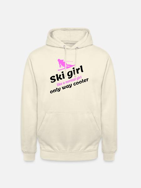 Fille de ski - Sweat-shirt à capuche unisexe - vanille