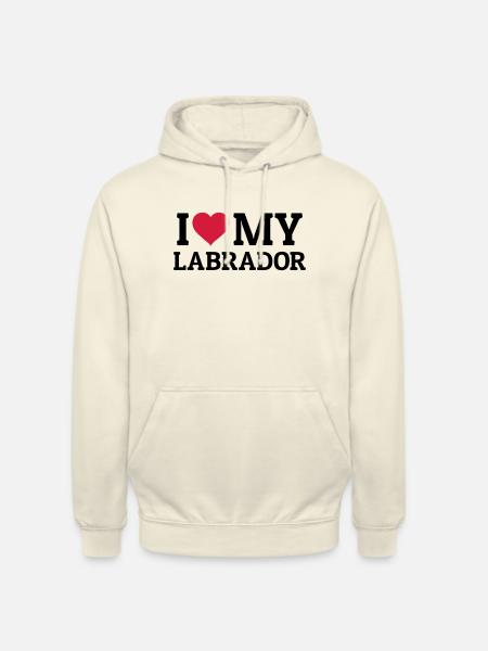 I love my Labrador - Unisex Hoodie - vanilla
