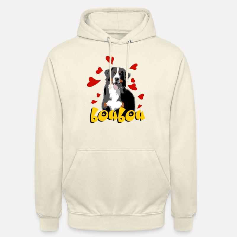 Bouvier bernois - Sweat-shirt à capuche unisexe - vanille