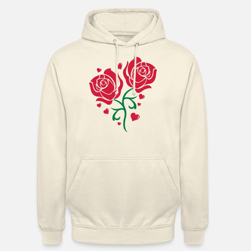 roses2 - Sweat-shirt à capuche unisexe - vanille
