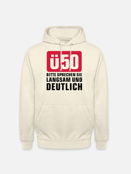 u50_bitte_langsam_und_deutlich_f2 - Unisex Hoodie - Vanille-Milchshake