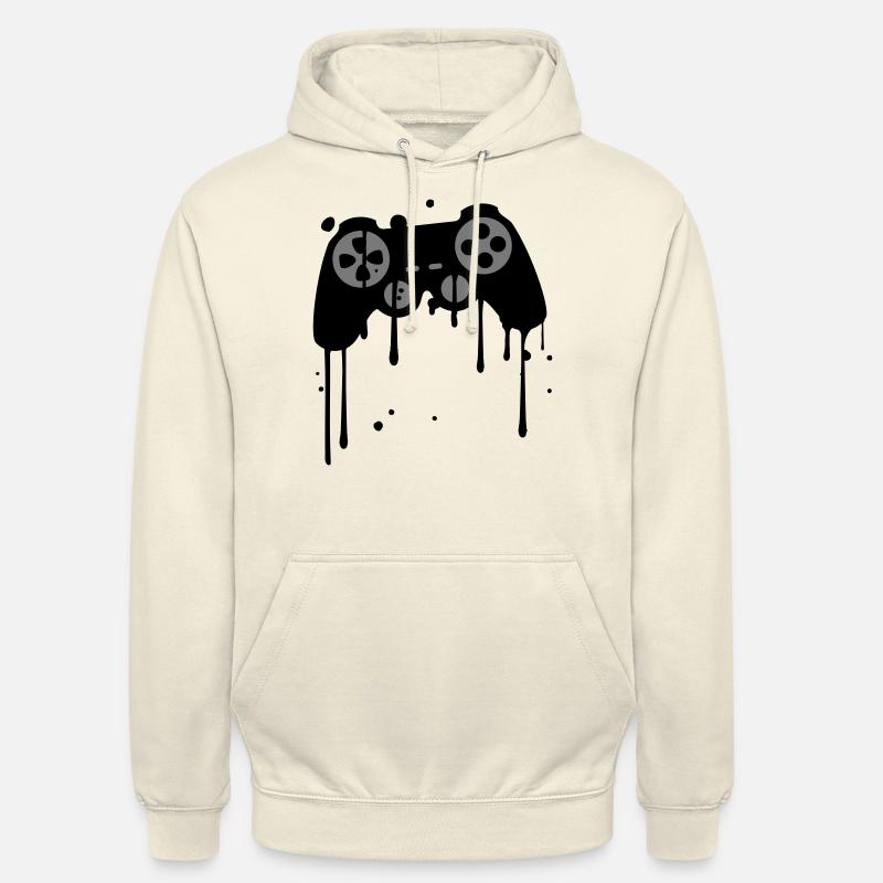 controller graffiti tropfen klex farbe spritzer - Unisex Hoodie - Vanille-Milchshake