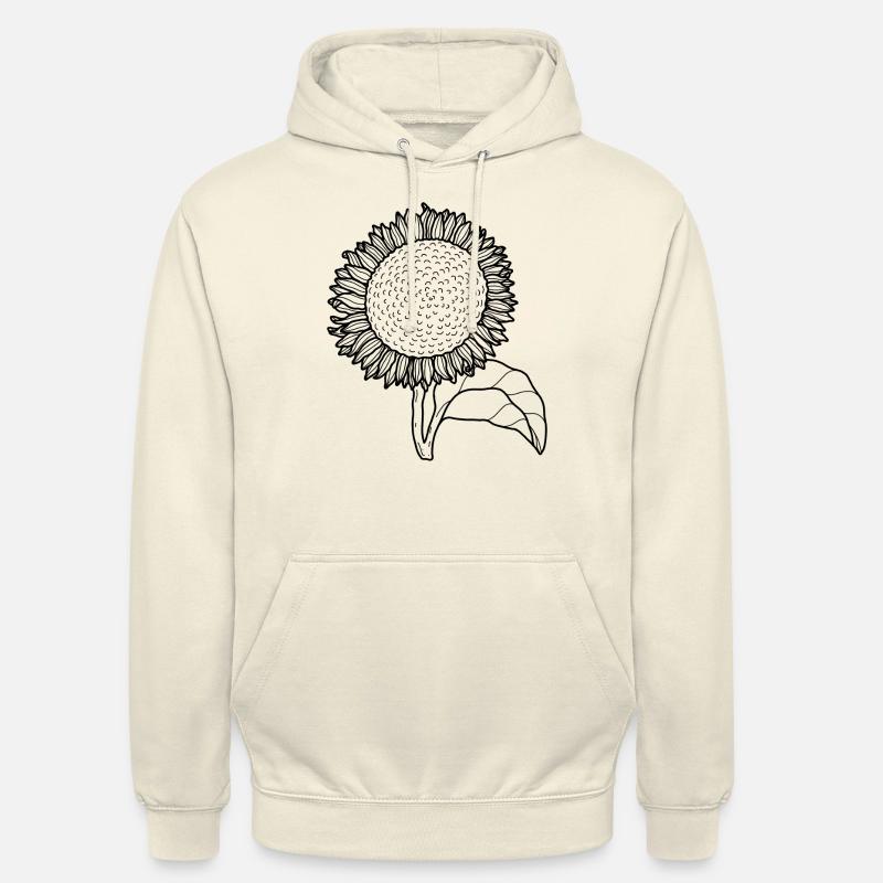 Fleur Tournesol - Sweat-shirt à capuche unisexe - vanille