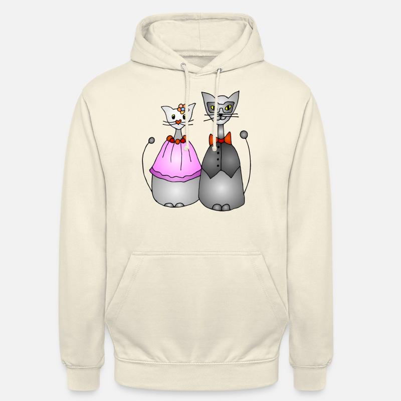 Chats - Sweat-shirt à capuche unisexe - vanille