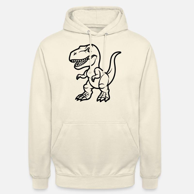 Bande dessinée T Rex - Sweat-shirt à capuche unisexe - vanille