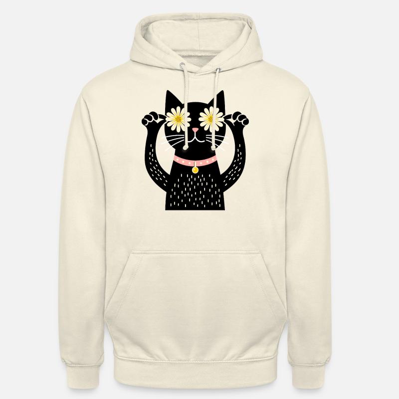 Katze und gänseblümchen - Unisex Hoodie - Vanille-Milchshake
