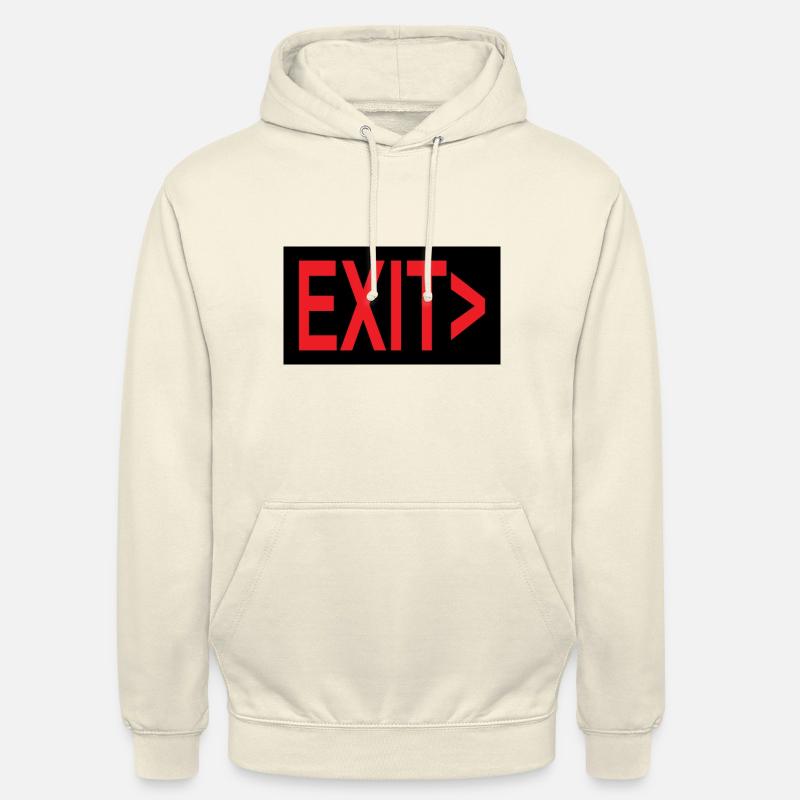 Exit / Exit / Emergency Exit - Unisex Hoodie - vanilla