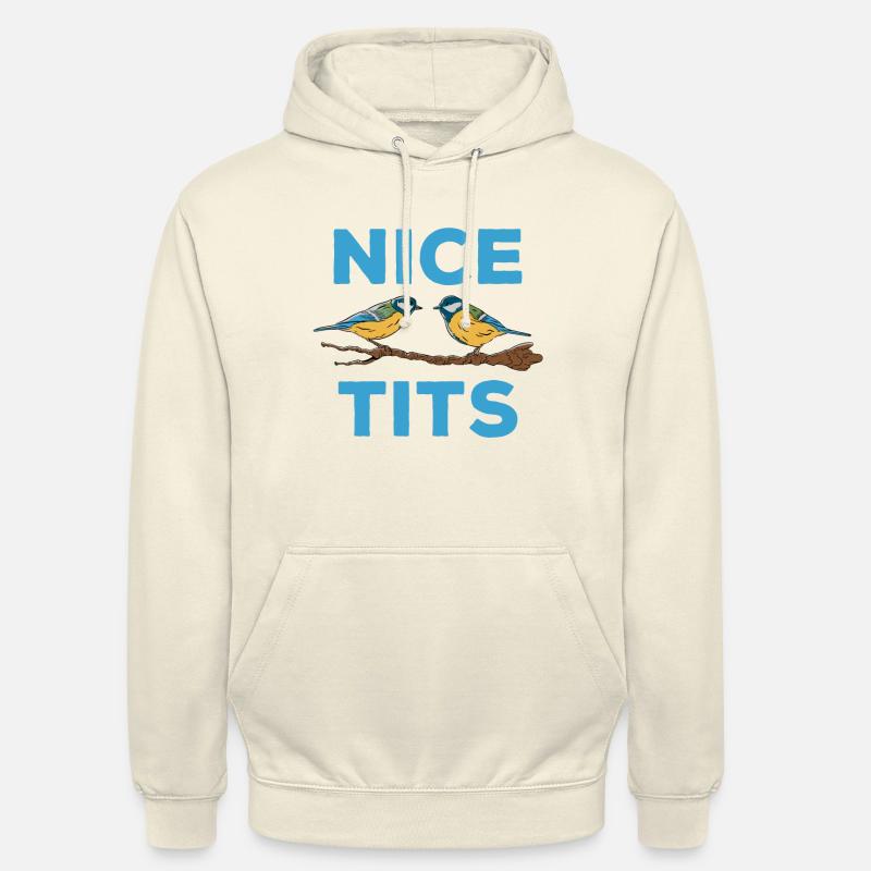 Jolis seins Oiseau observant le cadeau de faune - Sweat-shirt à capuche unisexe - vanille