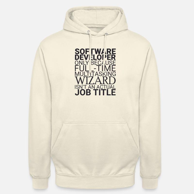 "Software Developer Wizard | Programmierer" - Unisex Hoodie - Vanille-Milchshake