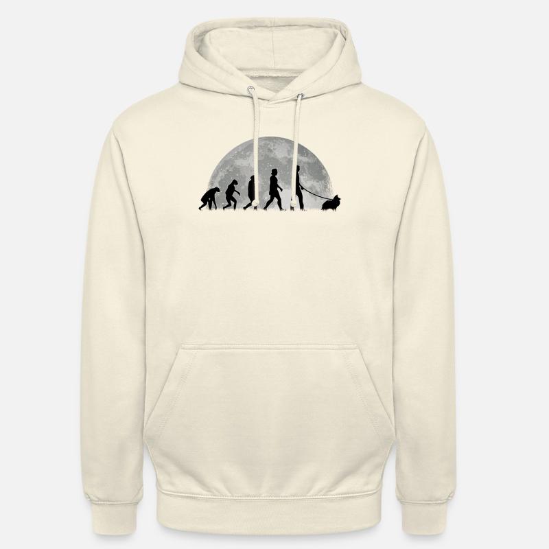 Sheltie Evolution Lune Shetland Berger - Sweat-shirt à capuche unisexe - vanille