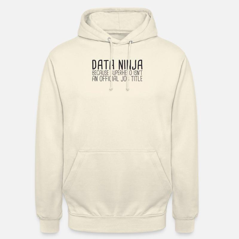 "Data Ninja Superhero | Data Science" - Unisex Hoodie - vanilla