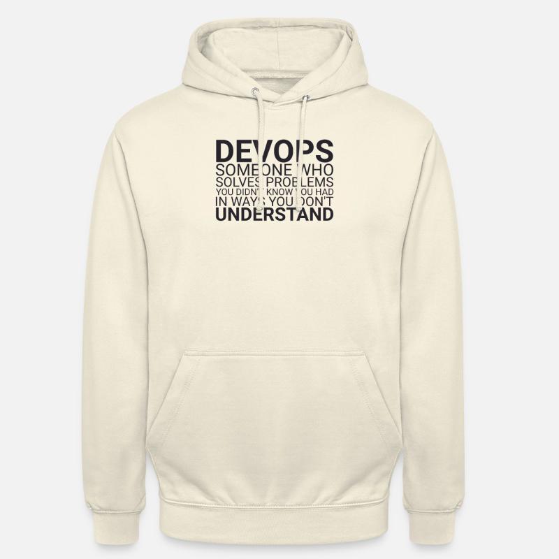 "DevOps Problem | Softwareentwicklung" - Unisex Hoodie - Vanille-Milchshake