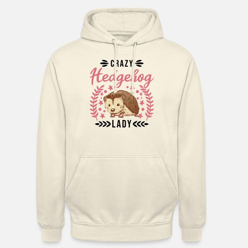 Crazy Hedgehog lady Igel Stacheligel - Unisex Hoodie - Vanille-Milchshake