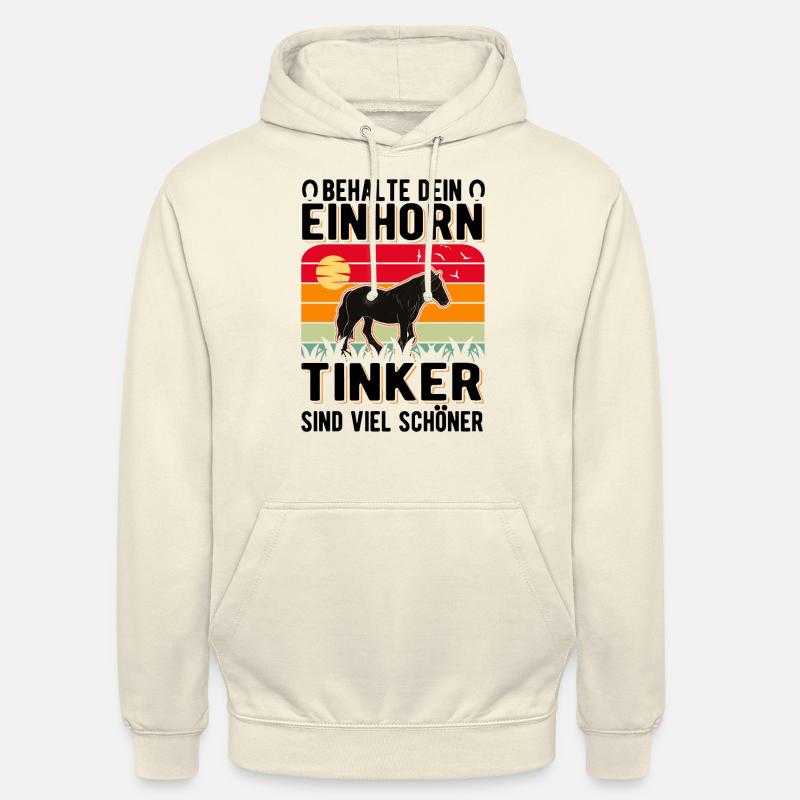 Irish Tinker Pferd Einhorn Tinkerpferd - Unisex Hoodie - Vanille-Milchshake