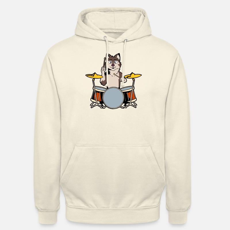 Batteur de Comic Wolf - Sweat-shirt à capuche unisexe - vanille