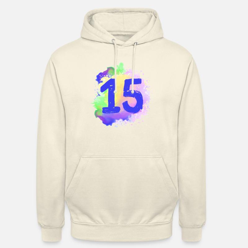 15 Nombre d’objets blob - Sweat-shirt à capuche unisexe - vanille