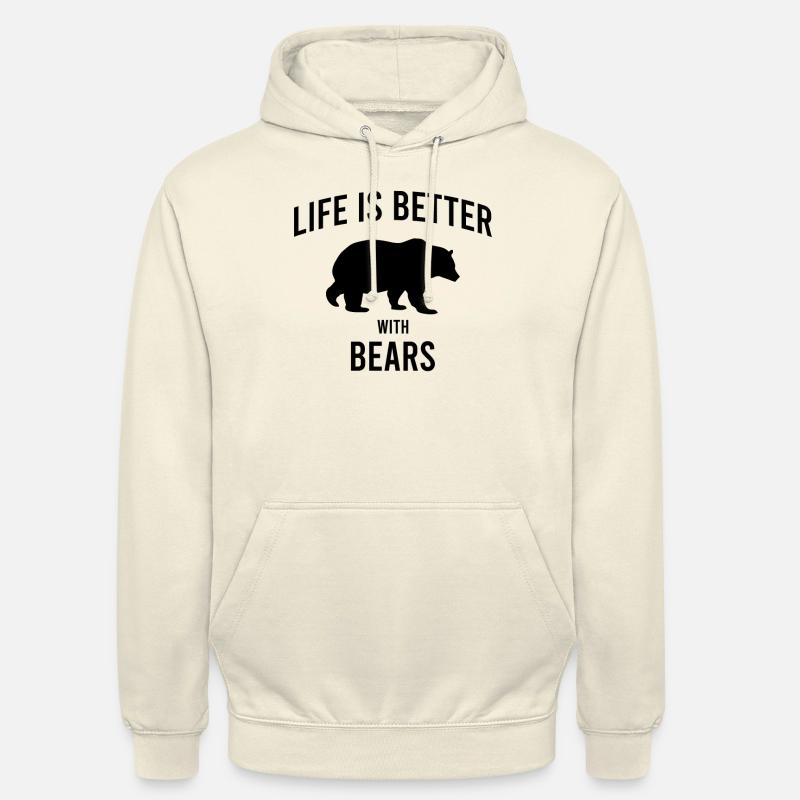 Dicton d’ours - Sweat-shirt à capuche unisexe - vanille