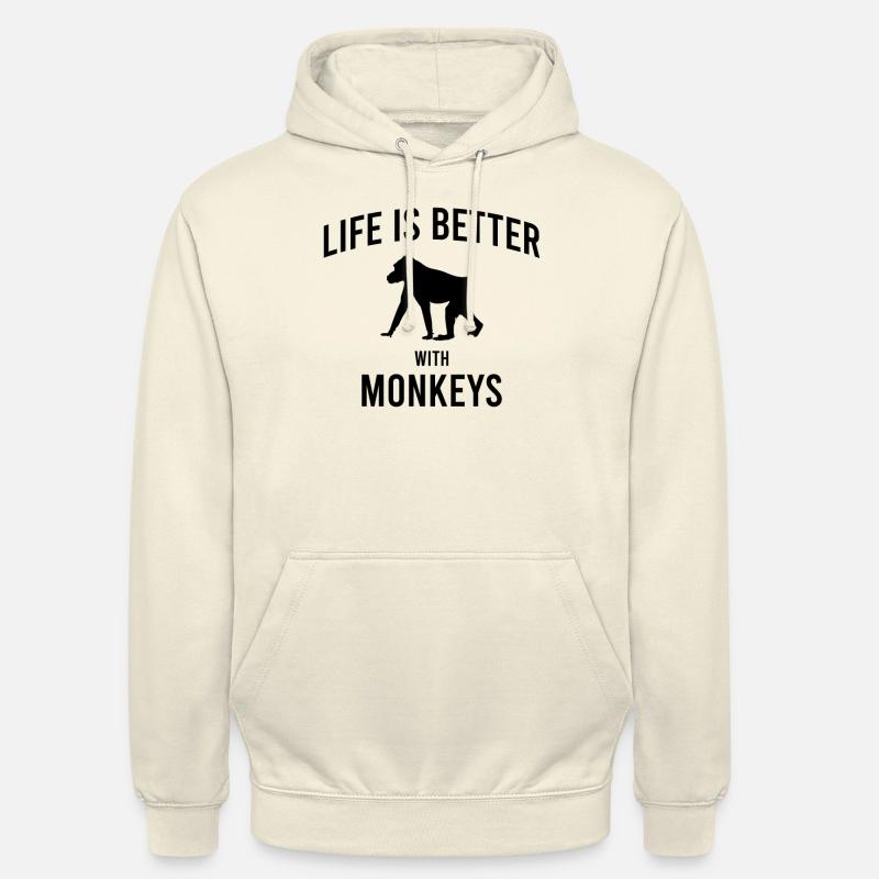 Affe Spruch - Unisex Hoodie - Vanille-Milchshake