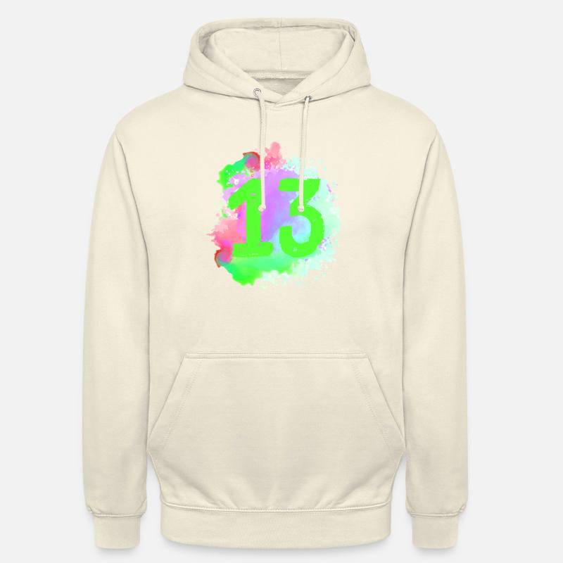 13 Nombre d’objets blob - Sweat-shirt à capuche unisexe - vanille