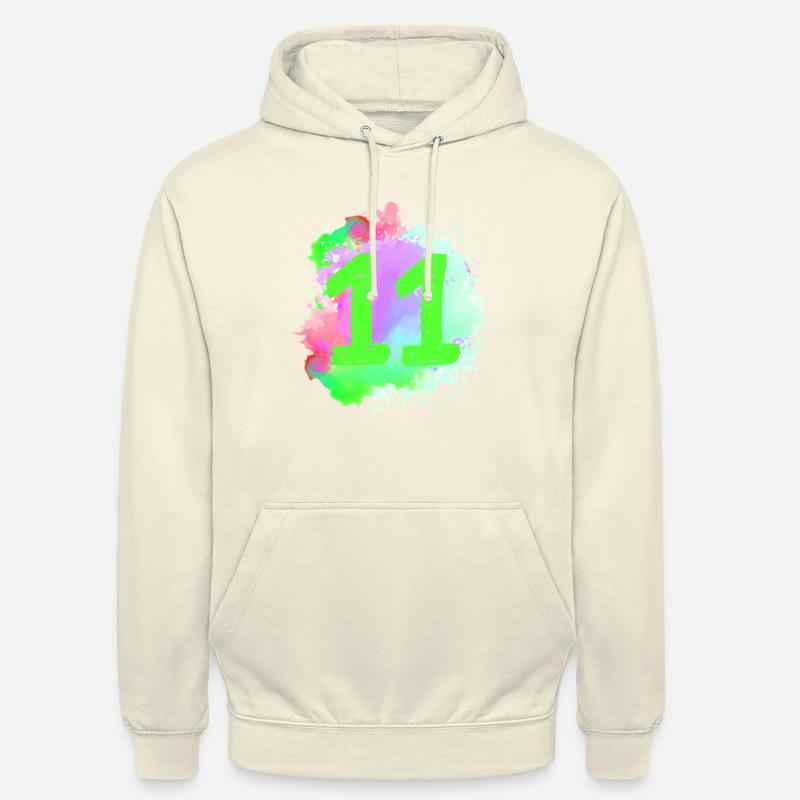 11 Nombre d’objets blob - Sweat-shirt à capuche unisexe - vanille