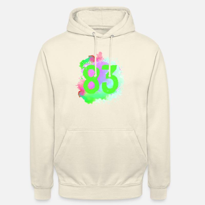 83 Nombre d’objets blob - Sweat-shirt à capuche unisexe - vanille