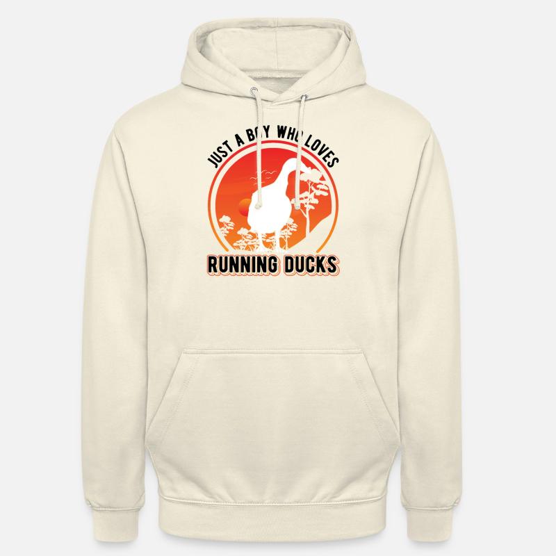 Indien Running Young Bottle Duck - Sweat-shirt à capuche unisexe - vanille