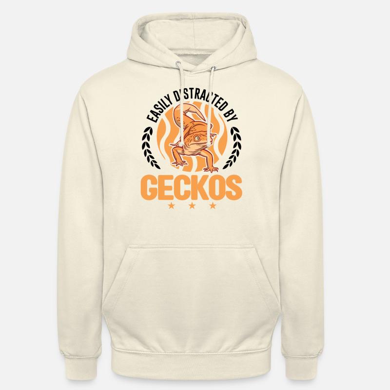 Easily distracted by Geckos Leopardgecko - Unisex Hoodie - Vanille-Milchshake