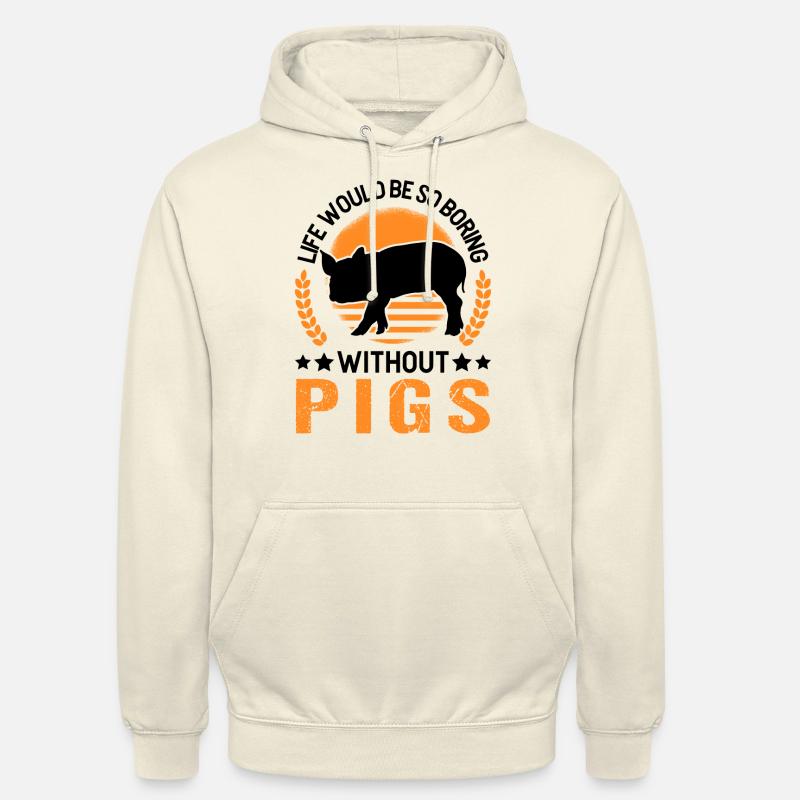 Cadeau cochon Fermier Cochons - Sweat-shirt à capuche unisexe - vanille