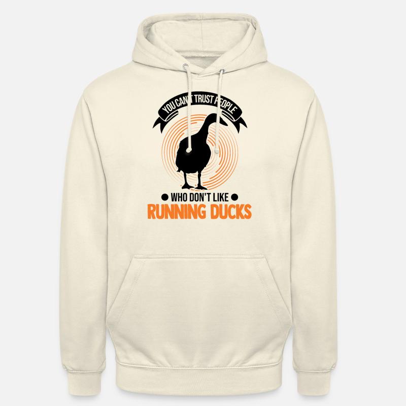 Indian Running Gift Running Duck - Sweat-shirt à capuche unisexe - vanille