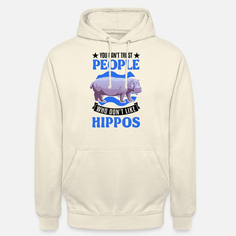Hippo Lover Hippo Hippo Hippo - Sweat-shirt à capuche unisexe - vanille