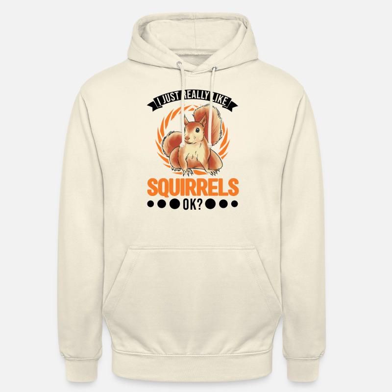 J’aime vraiment Squirrels Squirrel - Sweat-shirt à capuche unisexe - vanille