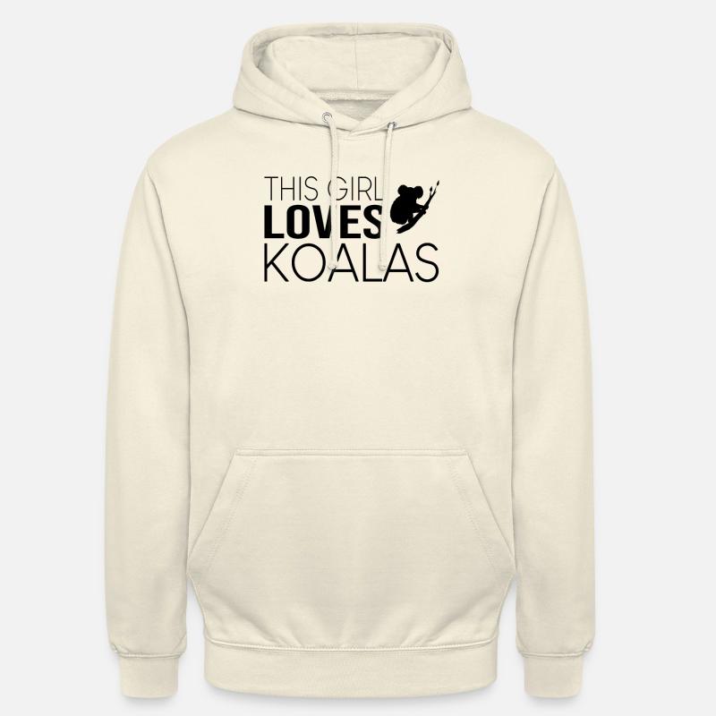Fille Koala Disant - Sweat-shirt à capuche unisexe - vanille