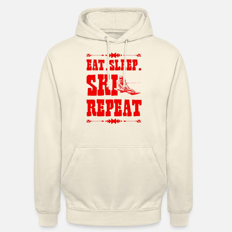 Manger Sleep Ski Répéter - Sweat-shirt à capuche unisexe - vanille