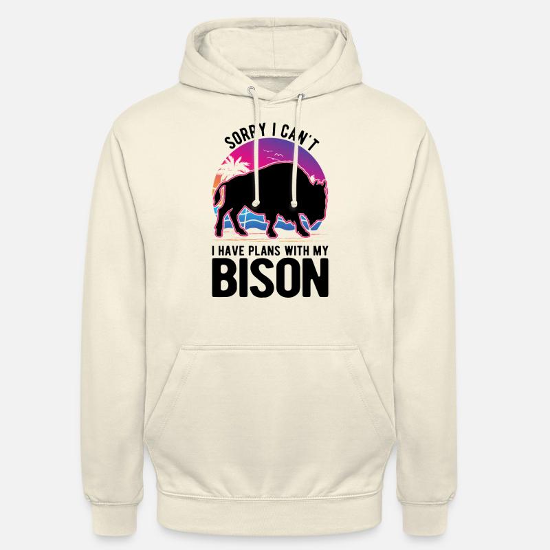 Büffel Geschenk Bison Wasserbüffel - Unisex Hoodie - Vanille-Milchshake