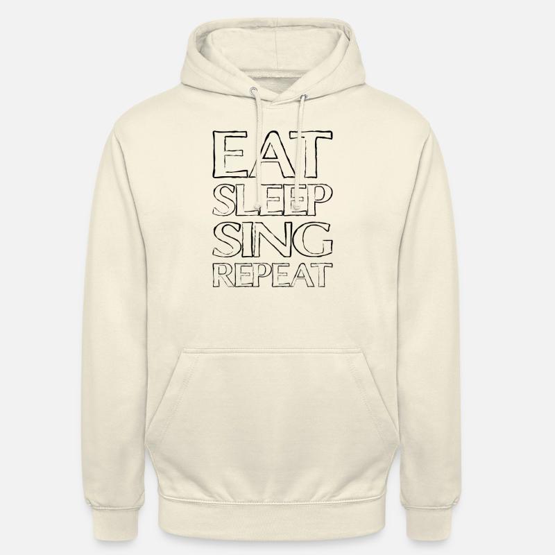 Manger du sommeil Chanter - Sweat-shirt à capuche unisexe - vanille