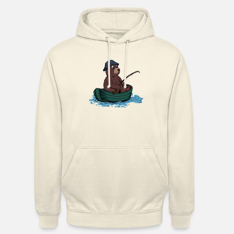 Pêche à l’ours - Pêcheur - Sweat-shirt à capuche unisexe - vanille