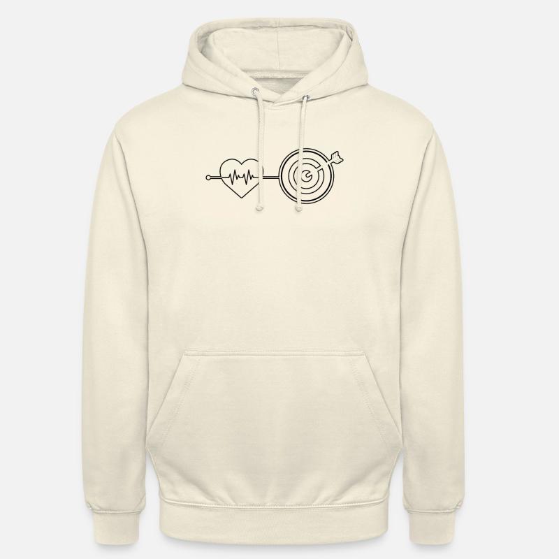 Battements de cœur de fléchettes - Sweat-shirt à capuche unisexe - vanille