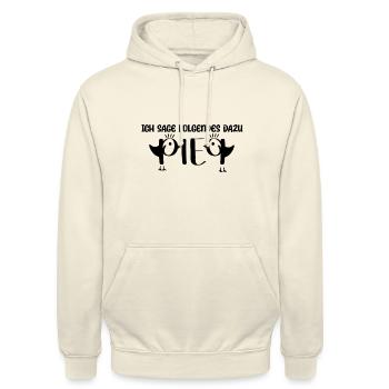 Ich Sage Piep Dazu - Lustiges Vogel Liebhaber - Unisex Hoodie - Vanille-Milchshake - Vorne - Alina (178cm) & Michal (187cm)