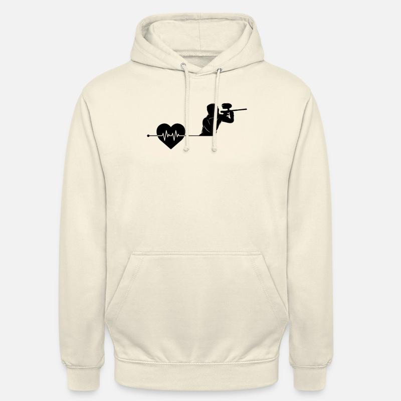 Rythme cardiaque de paintball - Sweat-shirt à capuche unisexe - vanille